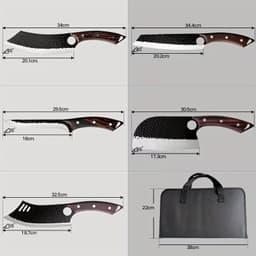 5-Piece Outdoor Chef Knife Set with Carrying Case thumbnail